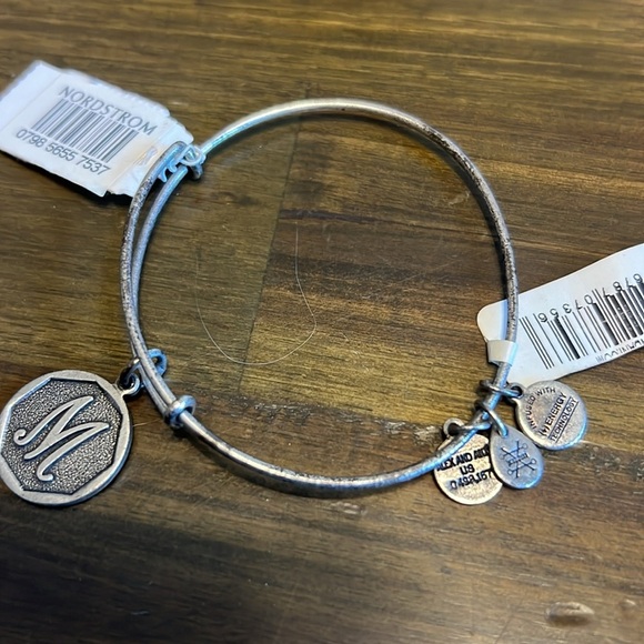 Alex and Ani Bracelet Initial M Boho Distressed Charm Y2K gypsy cottagecore - Picture 3 of 4